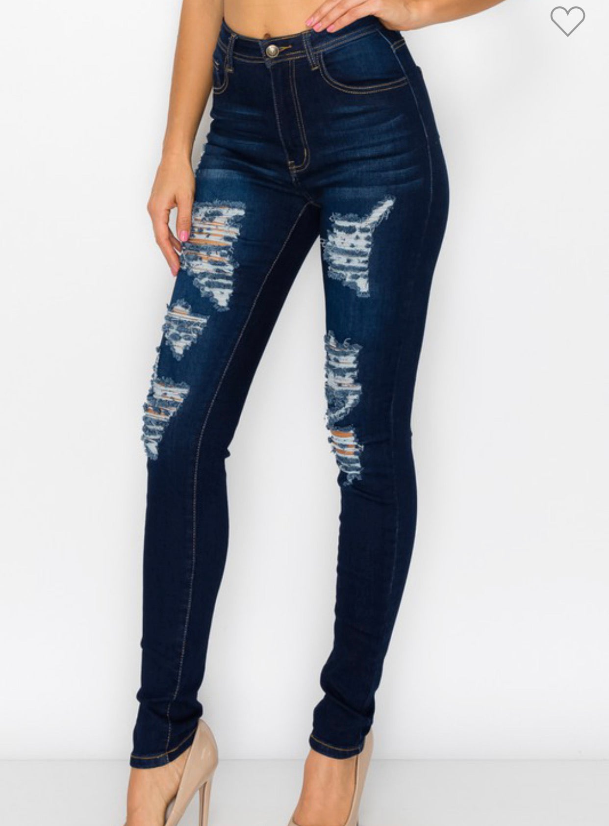 Medium wash distressed Jeans